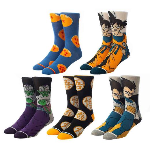 Picture of Dragon Ball Z Character 5 Pair Crew Socks