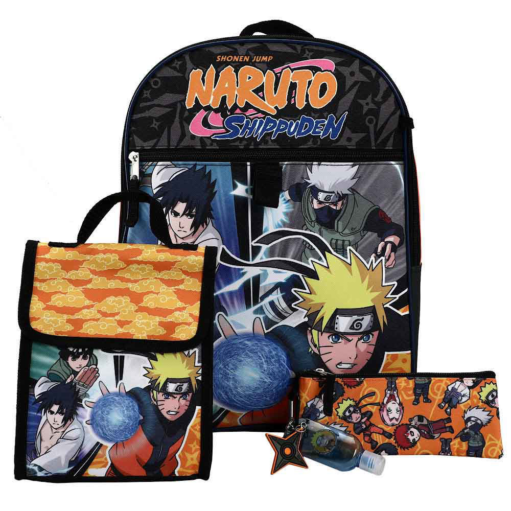 Naruto Characters 5 Piece Backpack Set