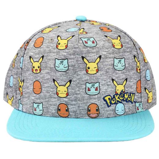 Picture of Pokemon Youth Microfiber AOP Curved Bill Snapback