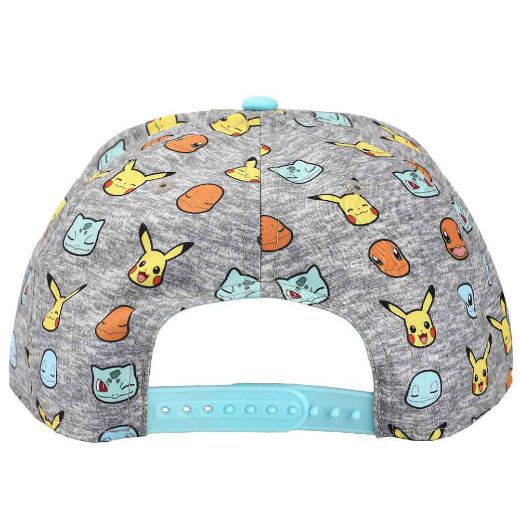 Picture of Pokemon Youth Microfiber AOP Curved Bill Snapback