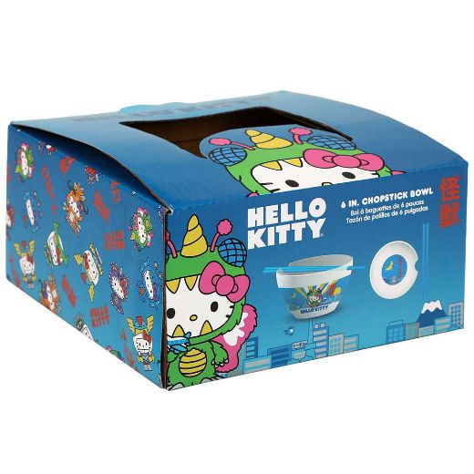 Picture of Hello Kitty Kaiju 20 oz. Ceramic Ramen Bowl with Chopsticks