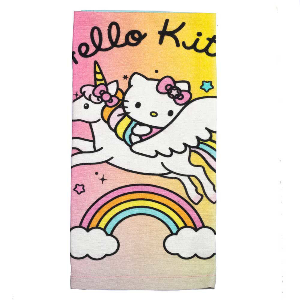 Bioworld Hello Kitty Anime Characters All Over Print Kitchen Decor Tea Towel