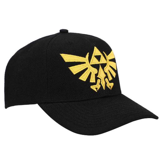 Picture of Zelda Hyrule Crest Embroidered Pre-Curved Bill Snapback
