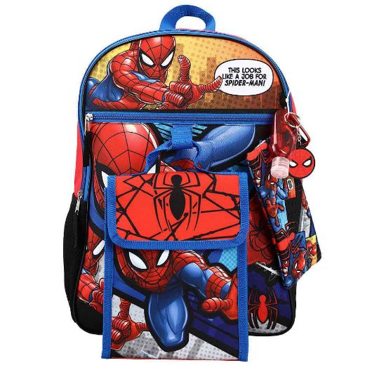 Spiderman backpack with lunch box online