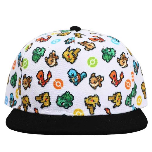 Picture of Pokemon Pixel Characters Flat Bill Snapback