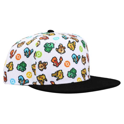 Picture of Pokemon Pixel Characters Flat Bill Snapback