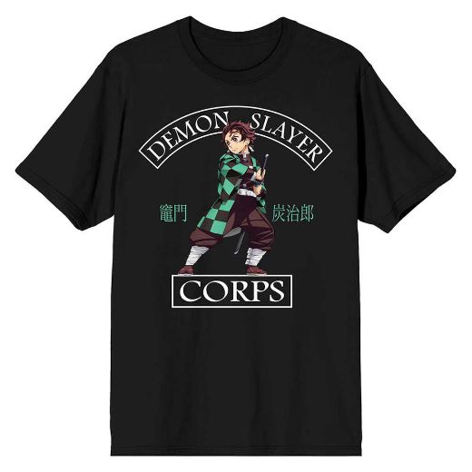 Picture of Demon Slayer Tanjiro Kamado Black Unisex Pre-pack Tee
