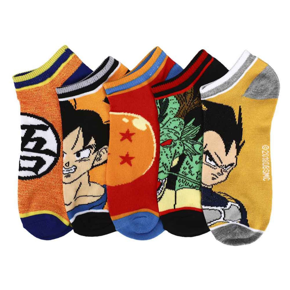 Picture of Dragon Ball Z Characters 5 Pair Ankle Socks