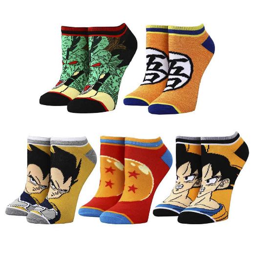 Picture of Dragon Ball Z Characters 5 Pair Ankle Socks