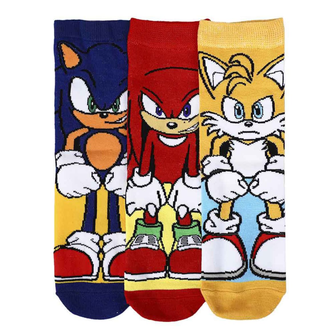 Picture of Sonic the Hedgehog Modern Youth 3 Pair Animigos 360 Character Socks