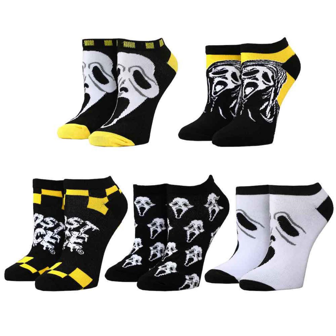 Picture of Ghostface Icons. 5 Pair Ankle Socks