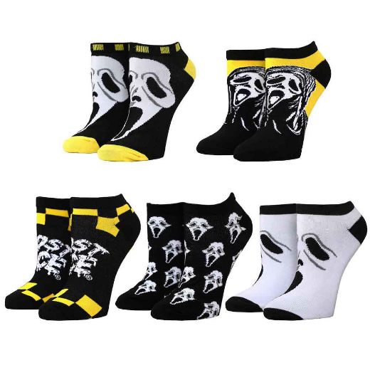 Picture of Ghostface Icons. 5 Pair Ankle Socks