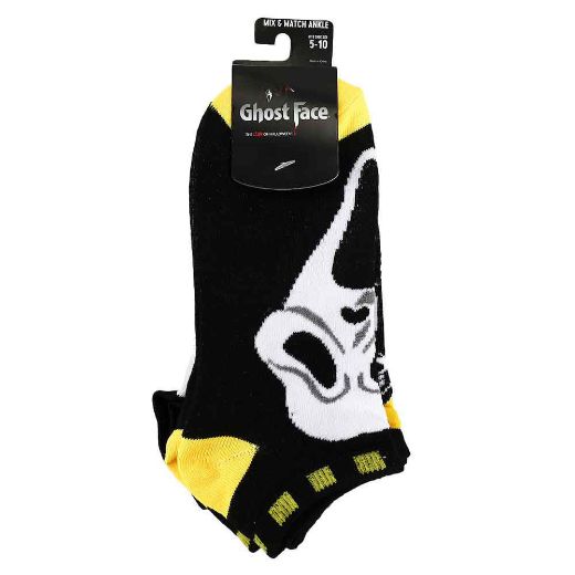 Picture of Ghostface Icons. 5 Pair Ankle Socks