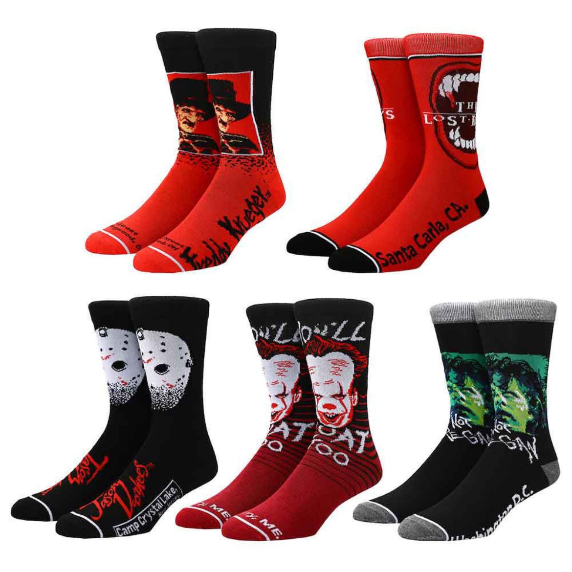 Picture of Horror Icons 5 Pair Crew Socks