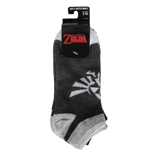 Picture of Zelda Hyrule Crest 5 Pair Ankle Socks