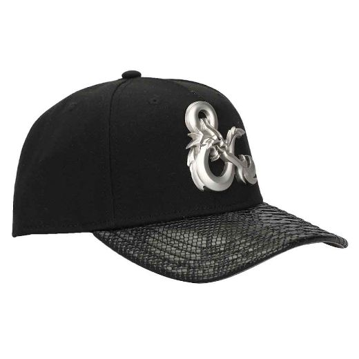Picture of Dungeons & Dragons Metal Badge and Dragon Skin Pre-Curved Bill Snapback