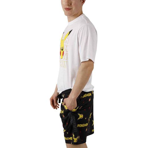 Picture of Pokemon Pikachu Pixels Tee & Short Sleep Set