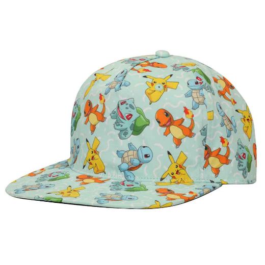 Picture of Pokemon AOP Character Flat Bill Snapback