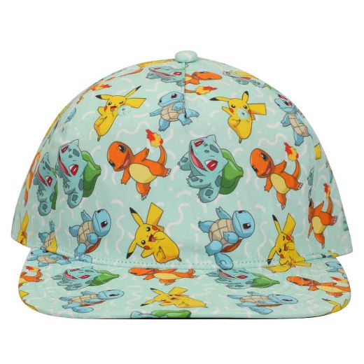 Picture of Pokemon AOP Character Flat Bill Snapback