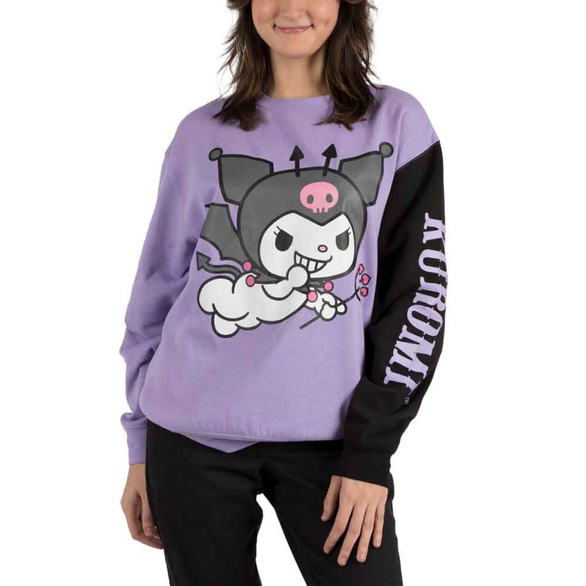 Picture of Kuromi Contrast Sleeve Juniors Oversized Pre-pack Sweatshirt
