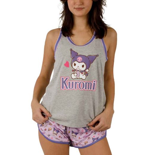 Picture of Kuromi Milkshake Juniors Tank Top & Short Sleep Set 