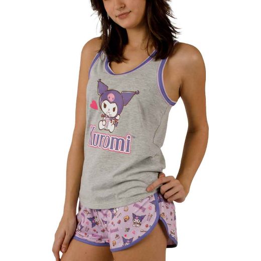 Picture of Kuromi Milkshake Juniors Tank Top & Short Sleep Set 