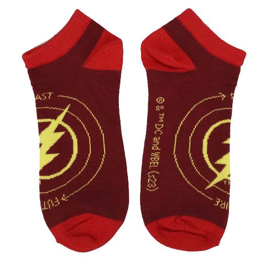 Picture of DC Comics The Flash Worlds Collide 5 Pair Ankle Socks