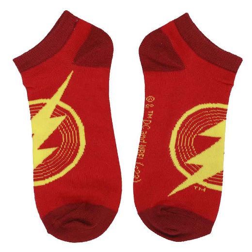 Picture of DC Comics The Flash Worlds Collide 5 Pair Ankle Socks