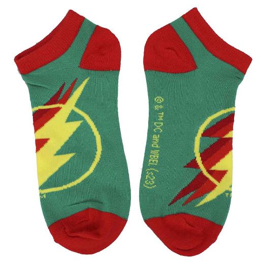 Picture of DC Comics The Flash Worlds Collide 5 Pair Ankle Socks