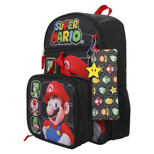 Picture of Super Mario Youth 5 pc Backpack Set