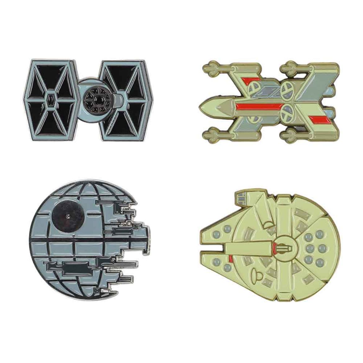Bioworld Merchandising. Star Wars Tie Fighter Rebel X Wing Lapel Pin Set