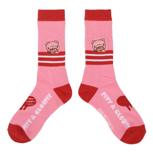 Picture of Gloomy Bear Peek-a-boo Embroidered Crew Socks