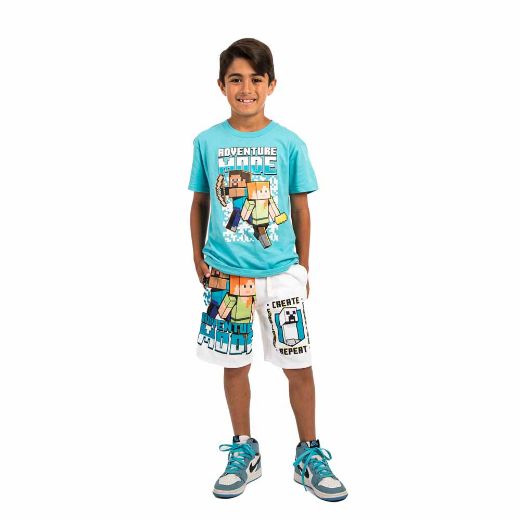 Picture of Minecraft Adventure Mode Youth Tee & Shorts Set
