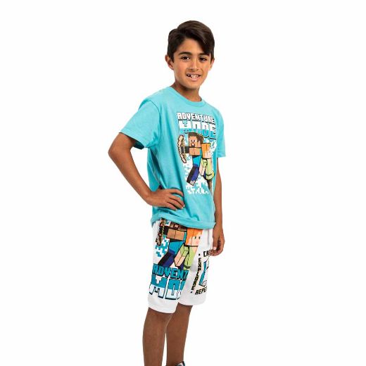 Picture of Minecraft Adventure Mode Youth Tee & Shorts Set