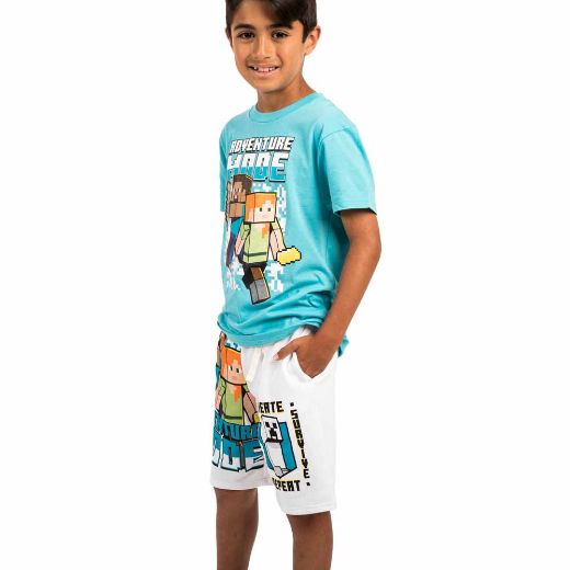 Picture of Minecraft Adventure Mode Youth Tee & Shorts Set