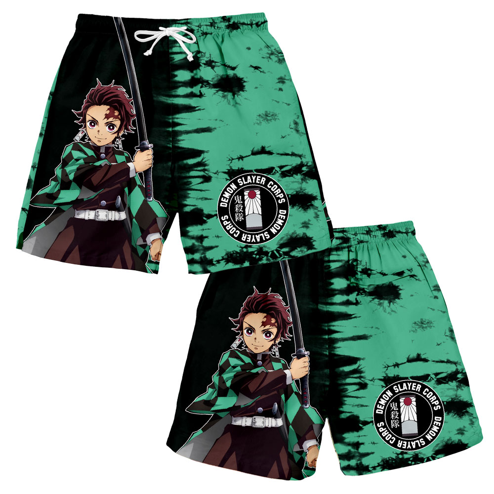 Bioworld Merchandising. Demon Slayer Corps Tanjiro Sublimated Active Shorts