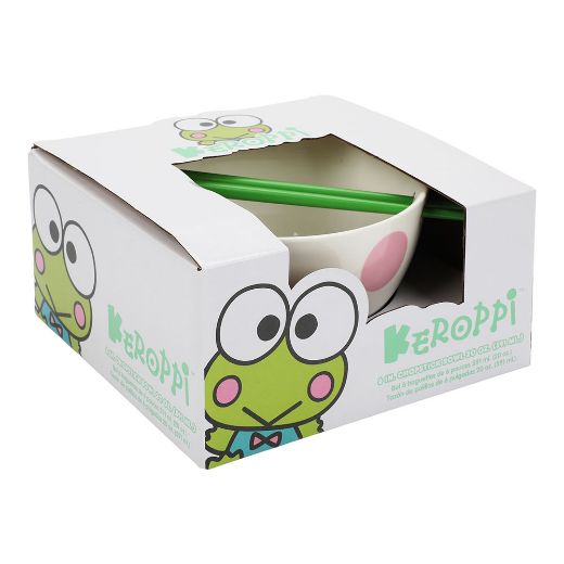 Picture of Keroppi 20 oz. Ceramic Ramen Bowl with Chopsticks