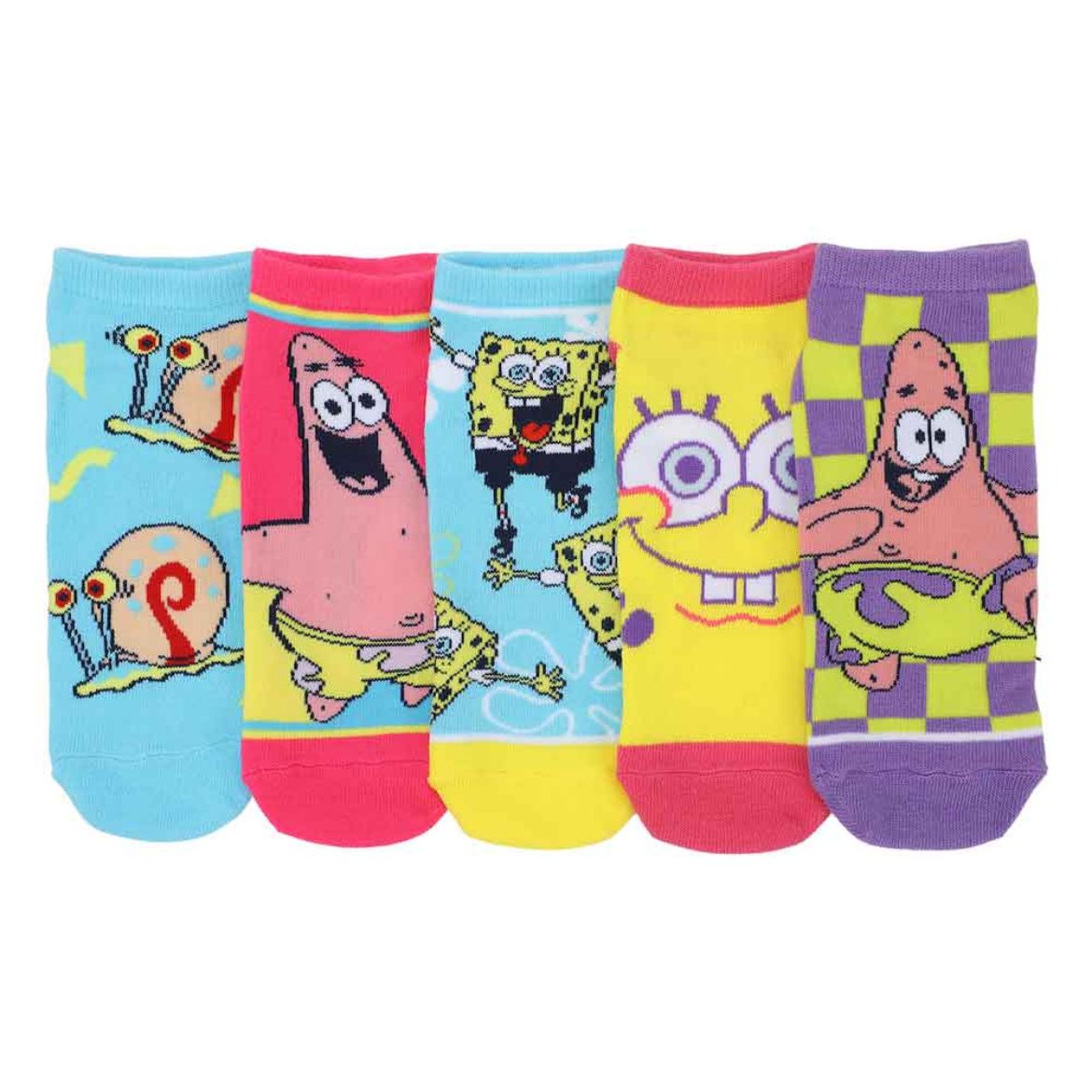Picture of SpongeBob Squarepants 5 Pair Ankle Socks