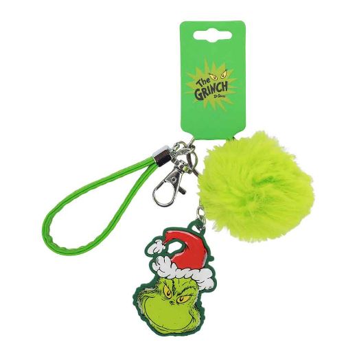Picture of Dr. Seuss The Grinch Pom Wristlet Keychain