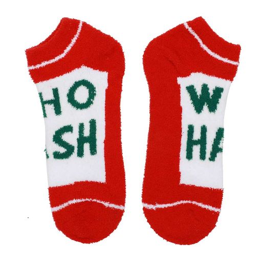Picture of Dr. Seuss The Grinch Chenille 3 Pair Ankle Socks