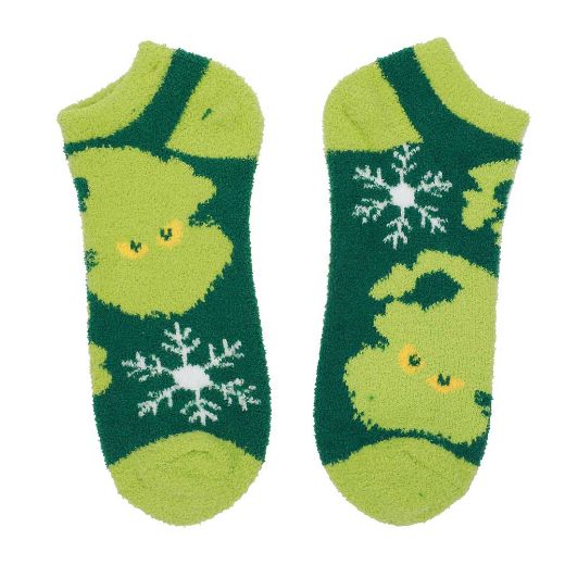 Picture of Dr. Seuss The Grinch Chenille 3 Pair Ankle Socks