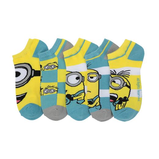 Picture of Minions 5 Pair Ankle Socks