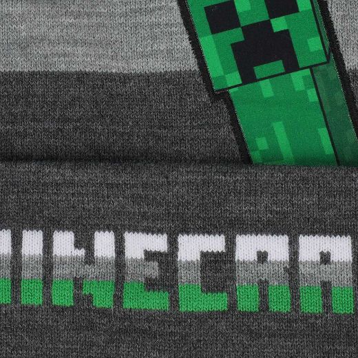 Picture of Minecraft Creeper Peek-a-Boo Youth Beanie & Gloves Combo