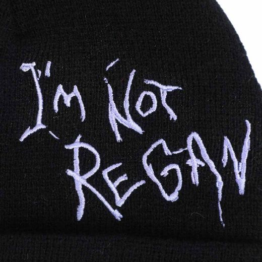 Picture of The Exorcist I'm Not Regan Distressed Sublimated Patch Cuff Beanie