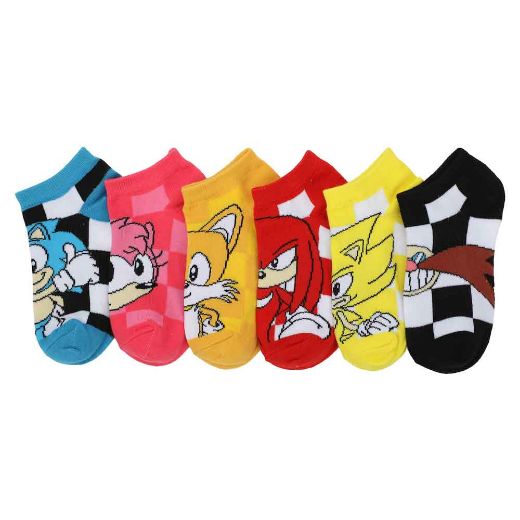 Picture of Sonic the Hedgehog Classic Youth 6 Pair Ankle Socks