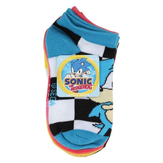 Picture of Sonic the Hedgehog Classic Youth 6 Pair Ankle Socks