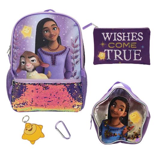 Picture of Disney Wish Asha 5 pc Youth Backpack Set
