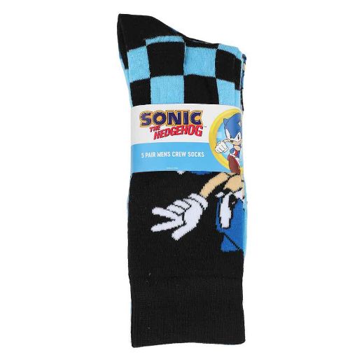 Picture of Sonic the Hedgehog Let's Go 5 Pair Crew Socks 