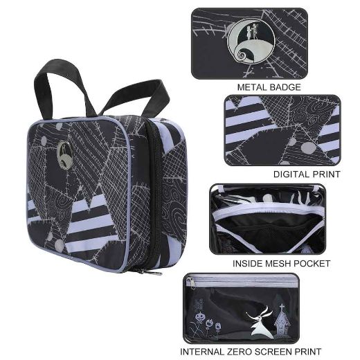 Picture of Nightmare Before Christmas Jack & Sally Hanging Toiletry Bag