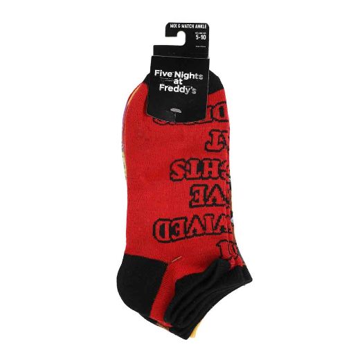Picture of Five Nights at Freddy's Characters 5 Pair Ankle Socks